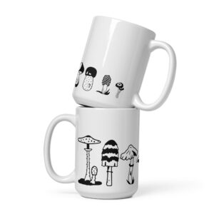 White glossy mug